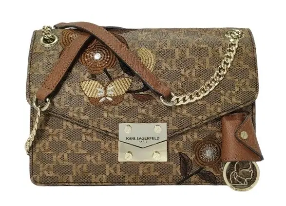 Karl Lagerfield Embroidered Shoulder Bag-Hover-Image