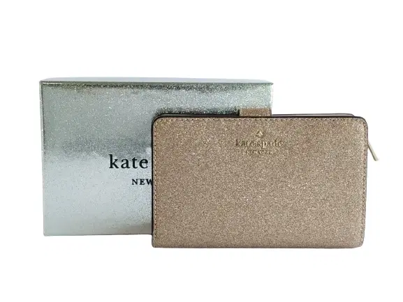 Kate Spade Lola Glitter Boxed Medium Compact Bifold Wallets-Hover-Image