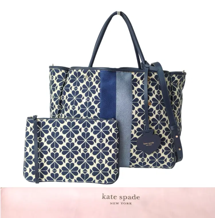 Kate Spade Flower Jacquard Stripe Everything Medium Tote-Hover-Image