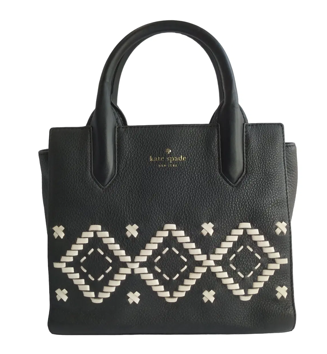 Kate Spade Flynn Street Small Meriwether Black Leather Satchel