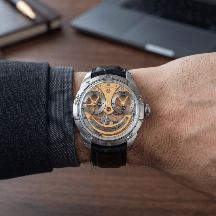 Konstantin Chaykin Joker Golden Mask 40 MM Gold Dial Automatic Watch-Hover-Image