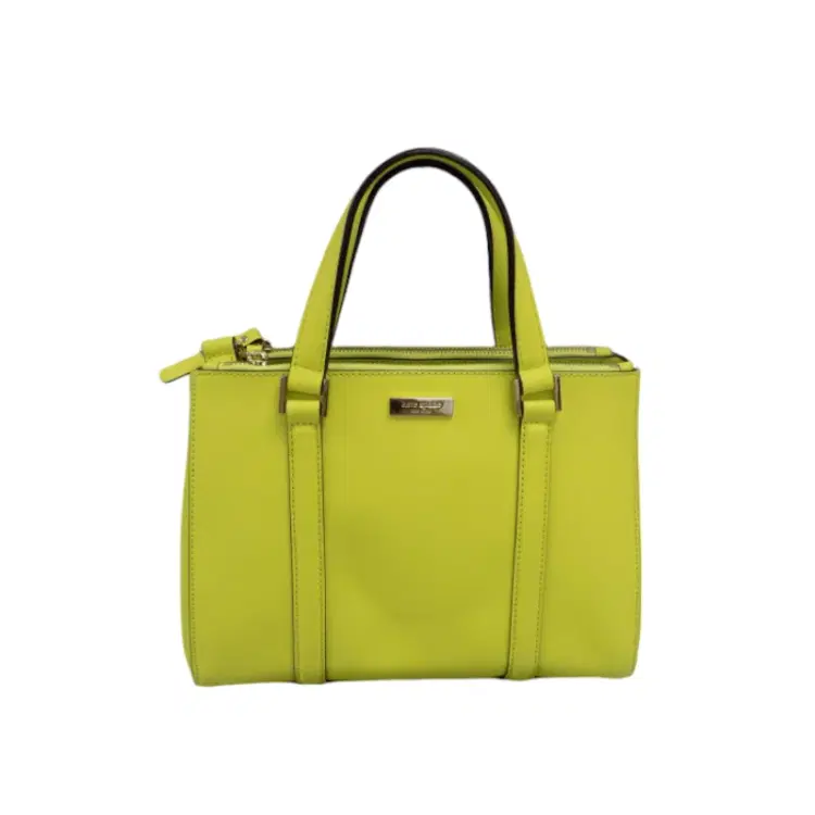 Kate Spade Newbury Lane Small Loden Neon Lime & Stacy Wallet Set Strawberry Satchel-Hover-Image