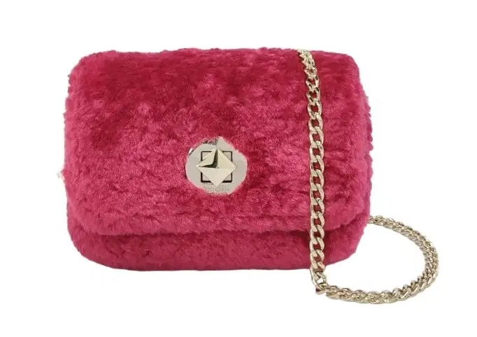 Kate Spade Audrey Shearling Micro Crossbody Bag In Pink-Hover-Image