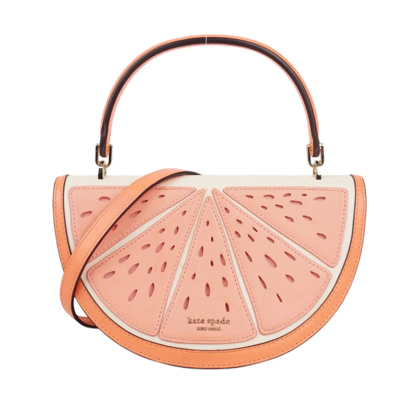 Kate Spade Squeeze Wicker 3d Grapefruit Crossbody Bag