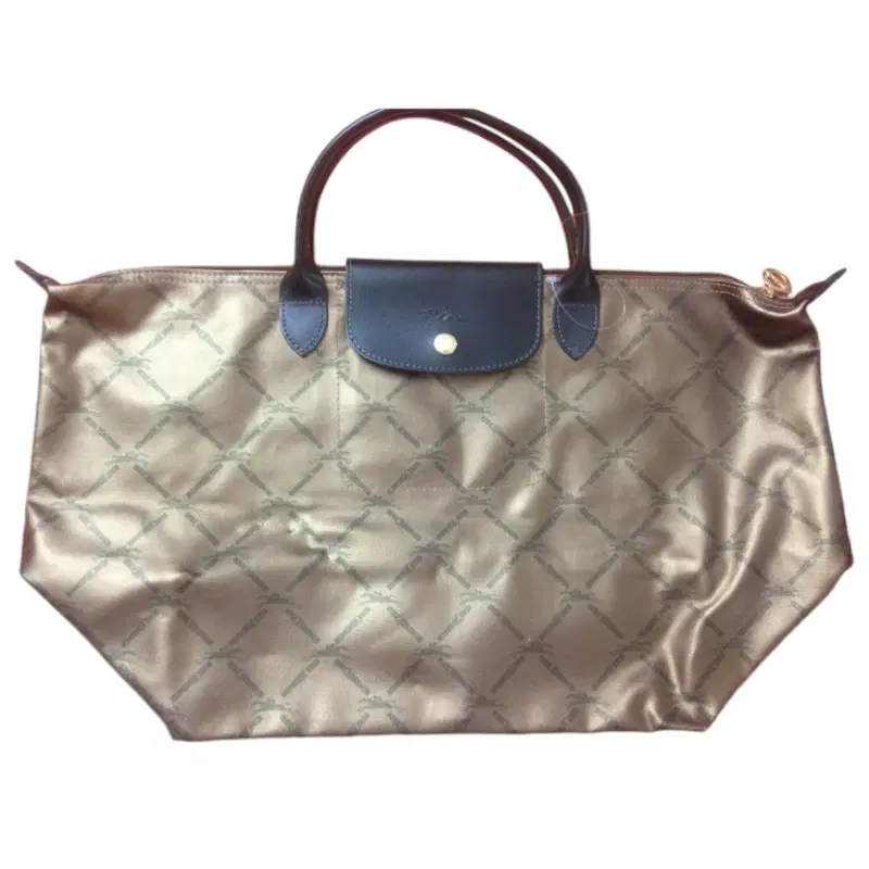 Longchamp Speciality Silver & Black Tote Bag