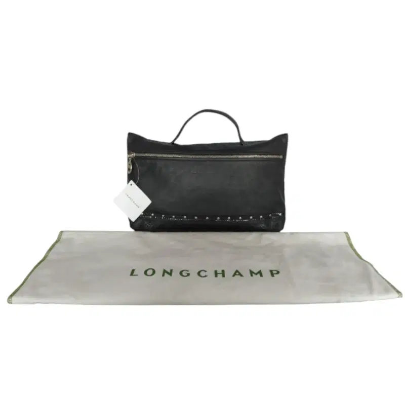 Longchamp Rock le Pliage Cuir Foldable Leather Clutch