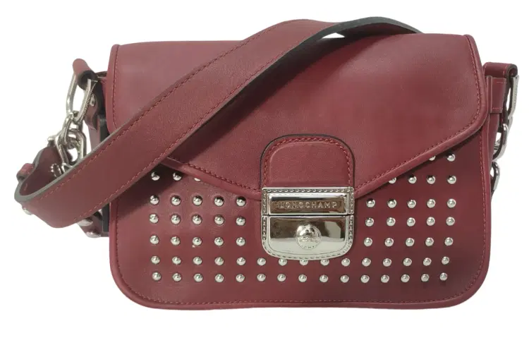 Longchamp Mademoiselle Crossbody Bag In Burgundy-Hover-Image