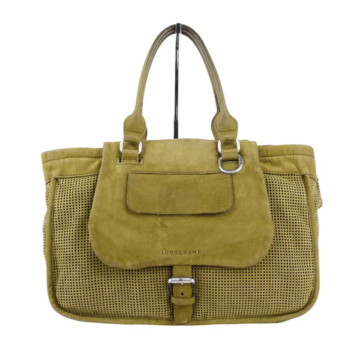 Longchamp Balzane Waffle Perforated Suede Leather