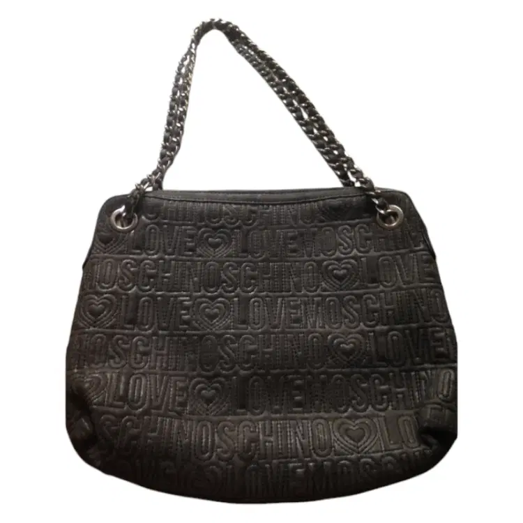 Love Mosichino Black Leather Hobo Bag-Hover-Image