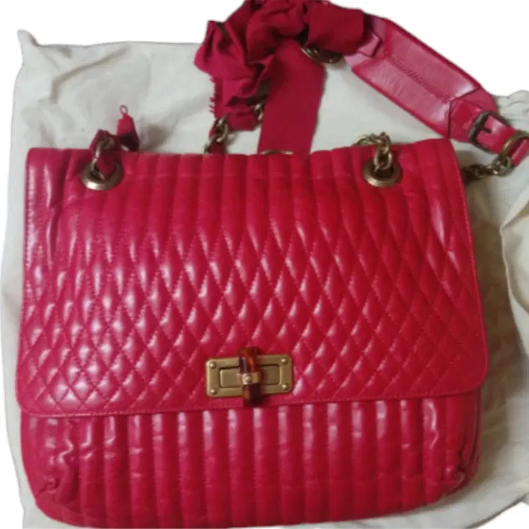 Lanvin Red Happy Shoulder Bag-Hover-Image