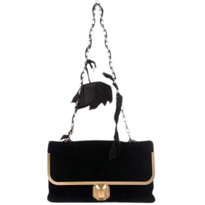 Lanvin Black Chain Clutch