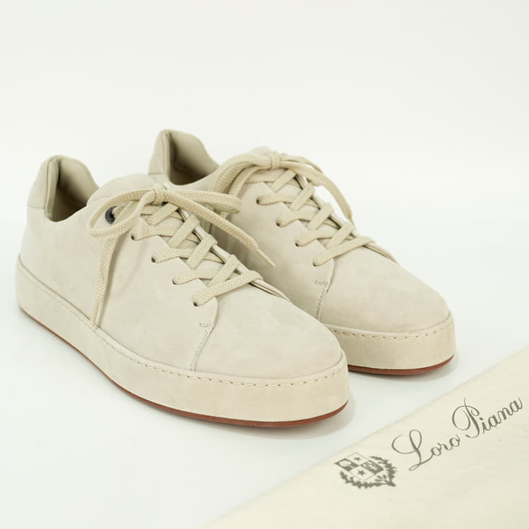 Size 41 - Loro Piana Grey Nuages Suede Sneakers-Hover-Image