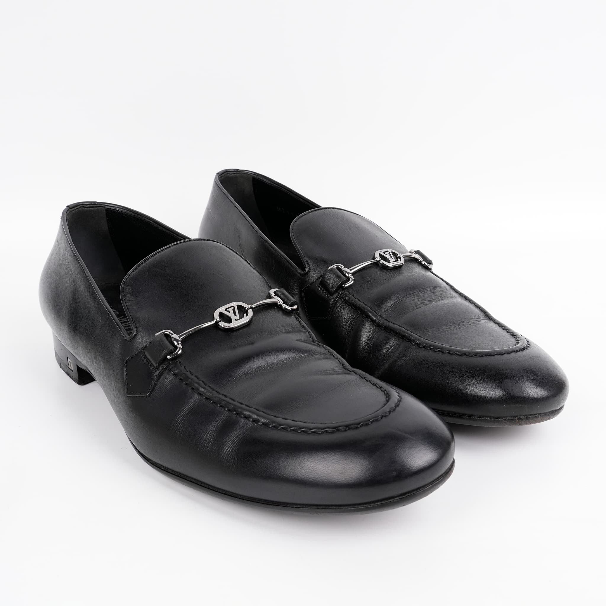 Size 8.5 - Louis Vuitton Black Leather Club Loafers