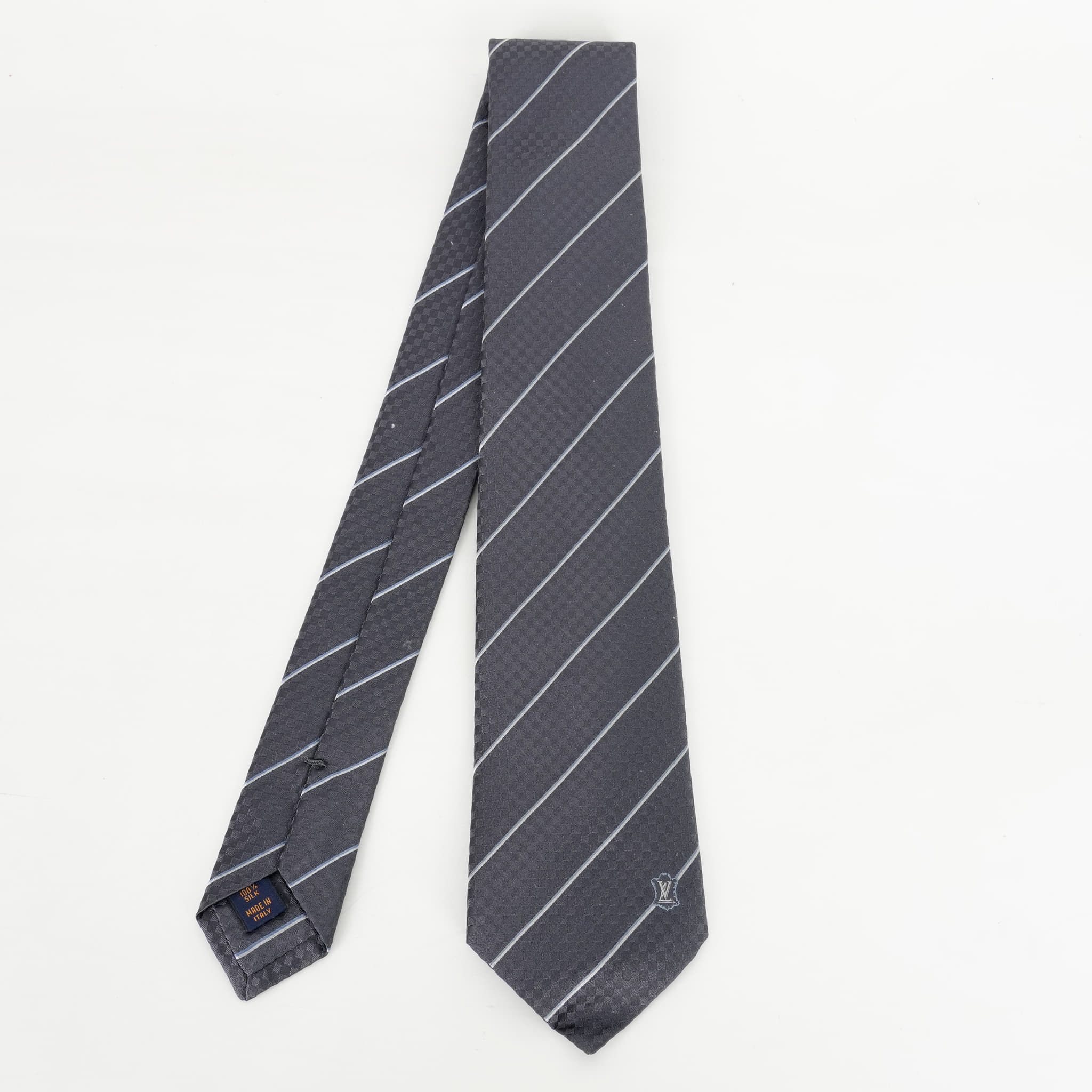 Louis Vuitton Cravat Neck Navy Blue Tie