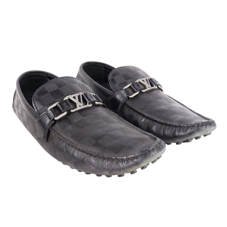 Size 9 - Louis Vuitton Damier Hockenheim Leather Moccasin-Hover-Image