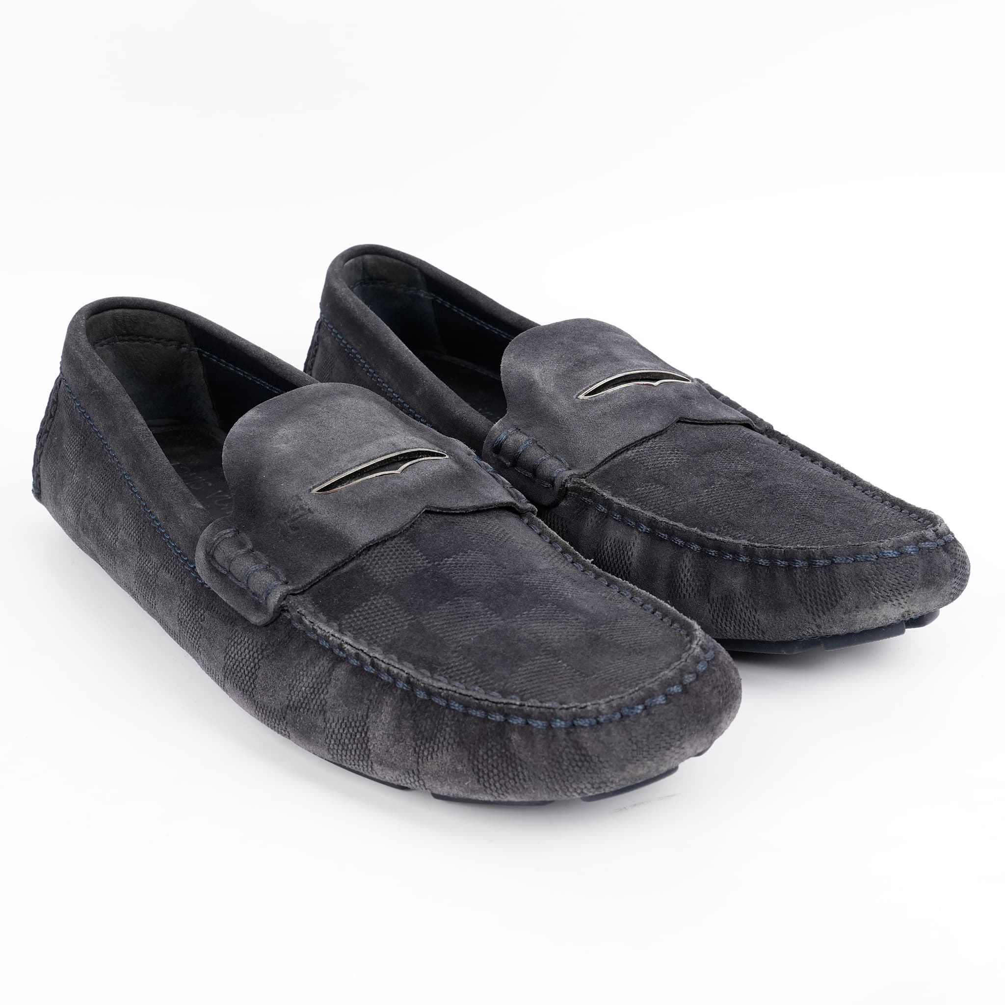 Louis Vuitton Damier Suede Driving Loafers