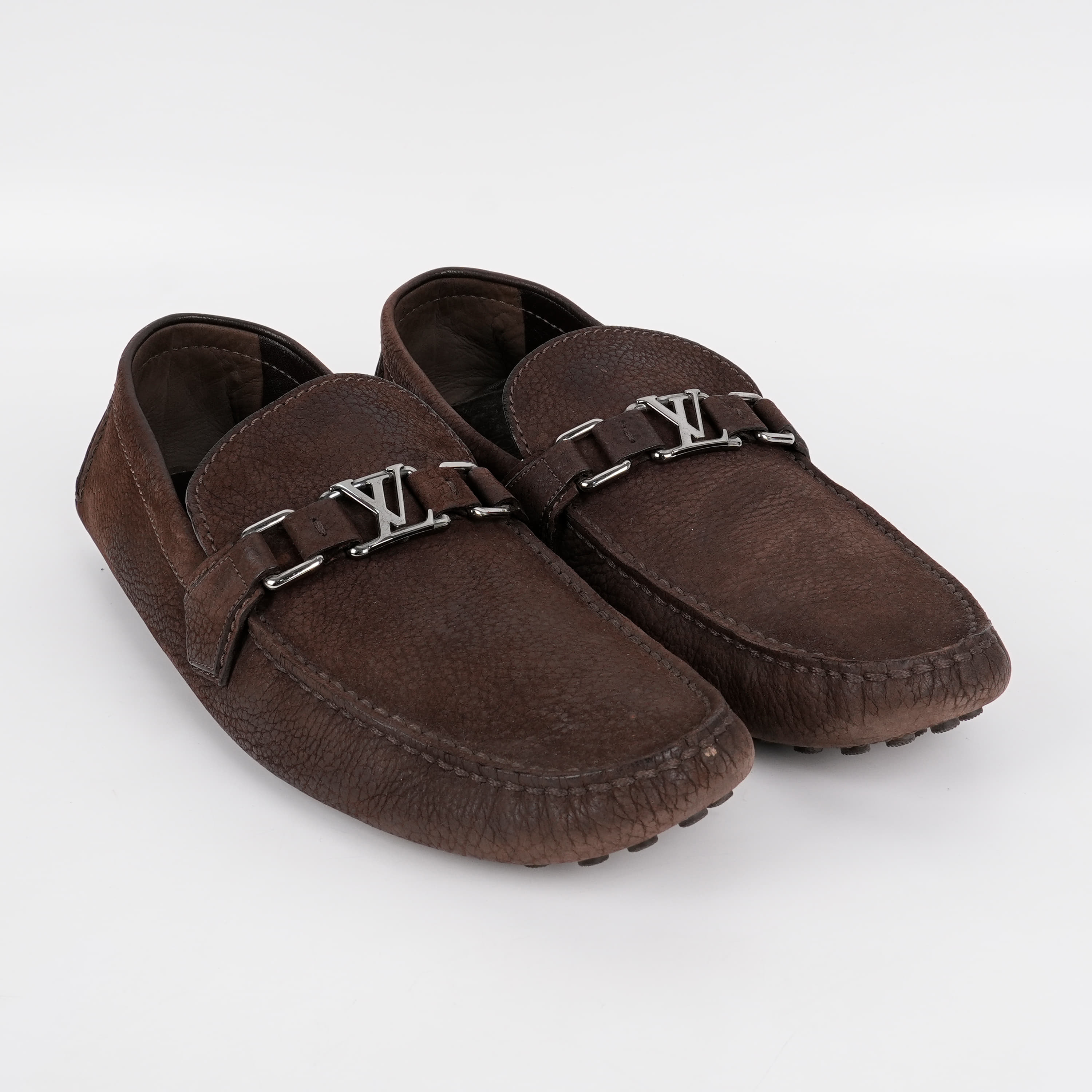 Louis Vuitton Brown LV Initials Hockenheim Moccasin