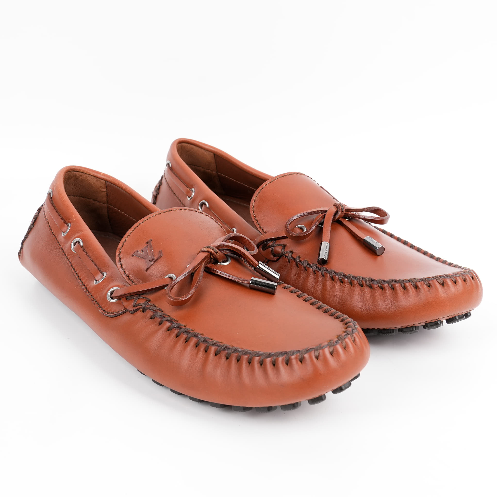 Louis Vuitton Brown Arizona Leather Knot Loafers