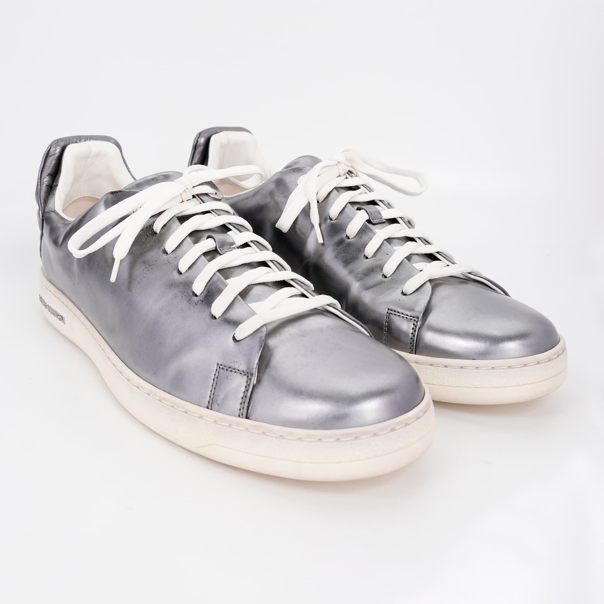 Louis Vuitton Metallic Silver Frontrow Sneakers