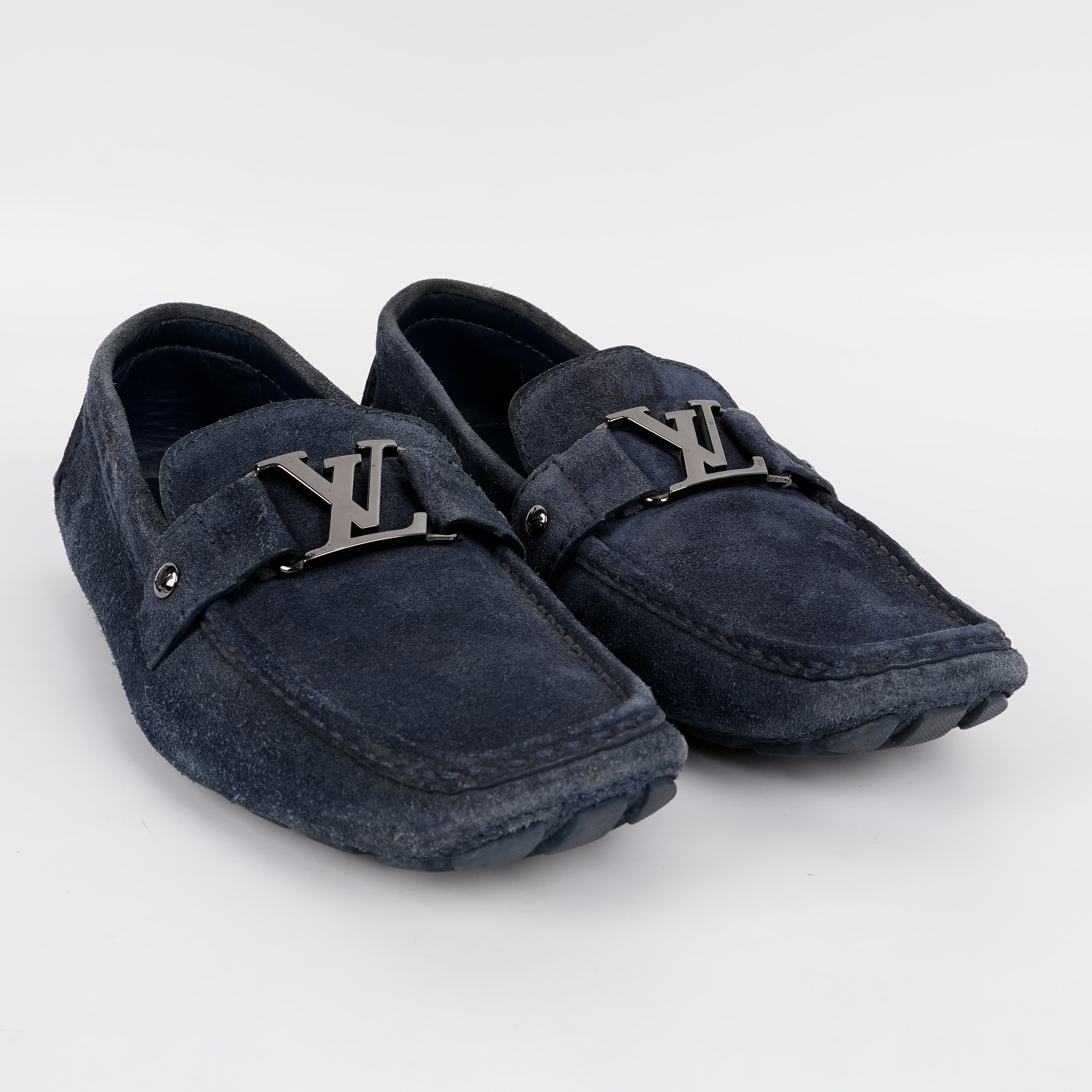 Louis Vuitton Blue Suede Monte Carlo Driver Loafer