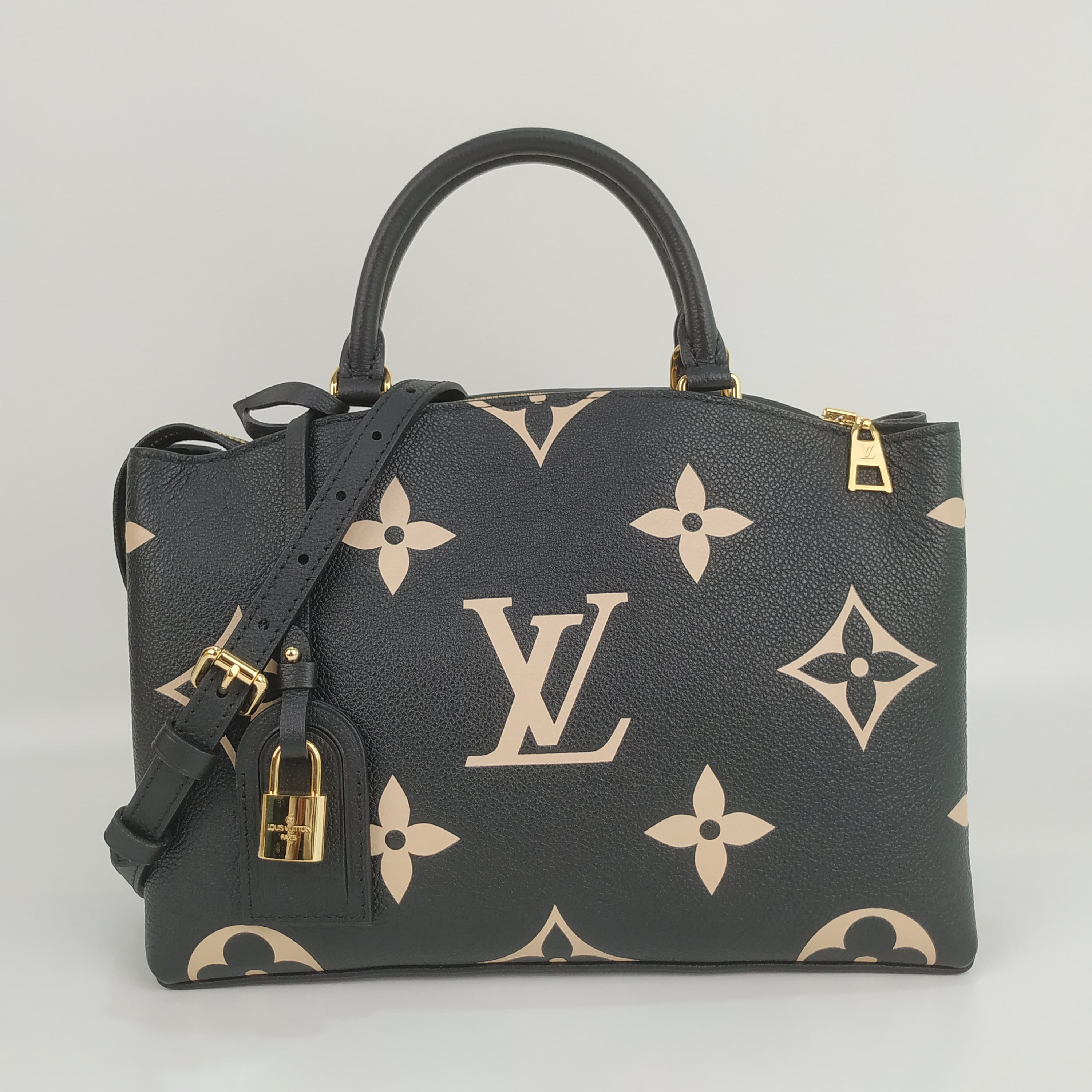 Louis Vuitton Petit Palais Bicolor Monogram Empreinte Leather Handbag