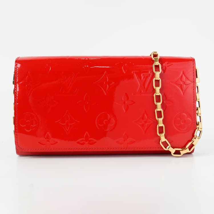 Louis Vuitton Monogram Vernis Sarah Wallet On Chain-Hover-Image