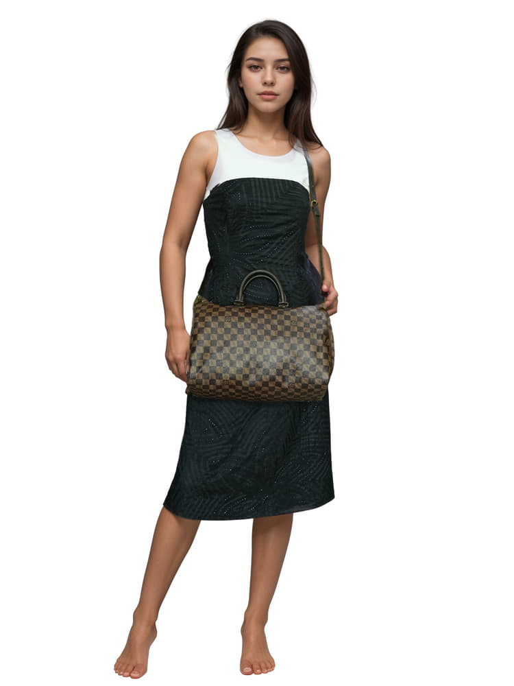 Louis Vuitton Damier Ebene Speedy 35 Handbag-Hover-Image