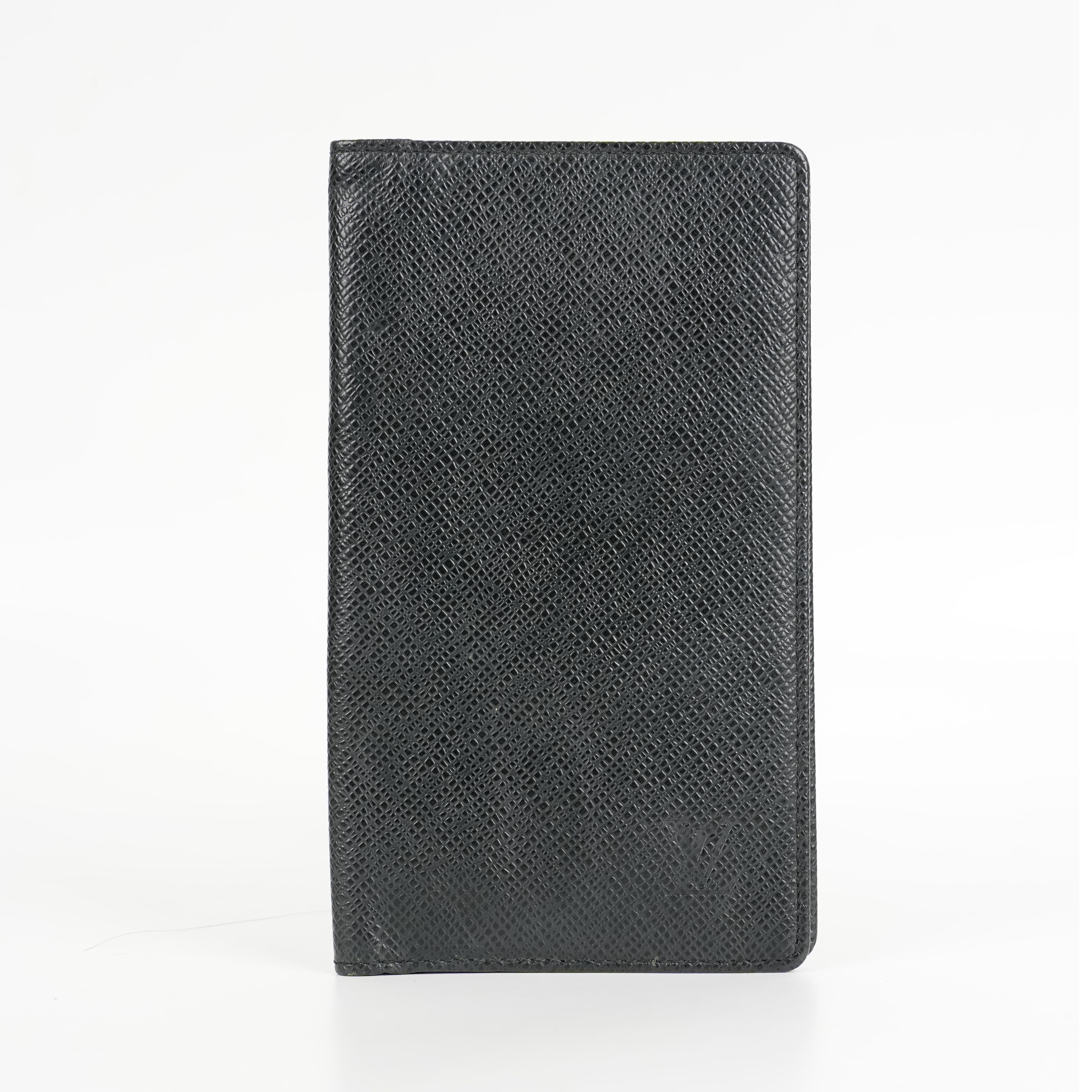 Louis Vuitton Taiga Leather Black Brazza Wallet