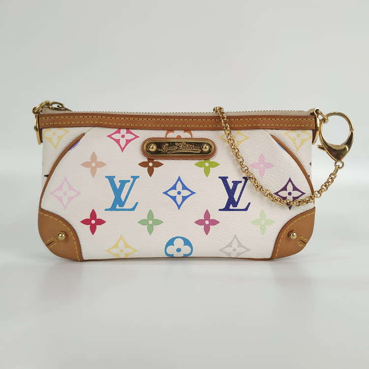 Louis Vuitton White Monogram Canvas Milla MM Pochette-Hover-Image