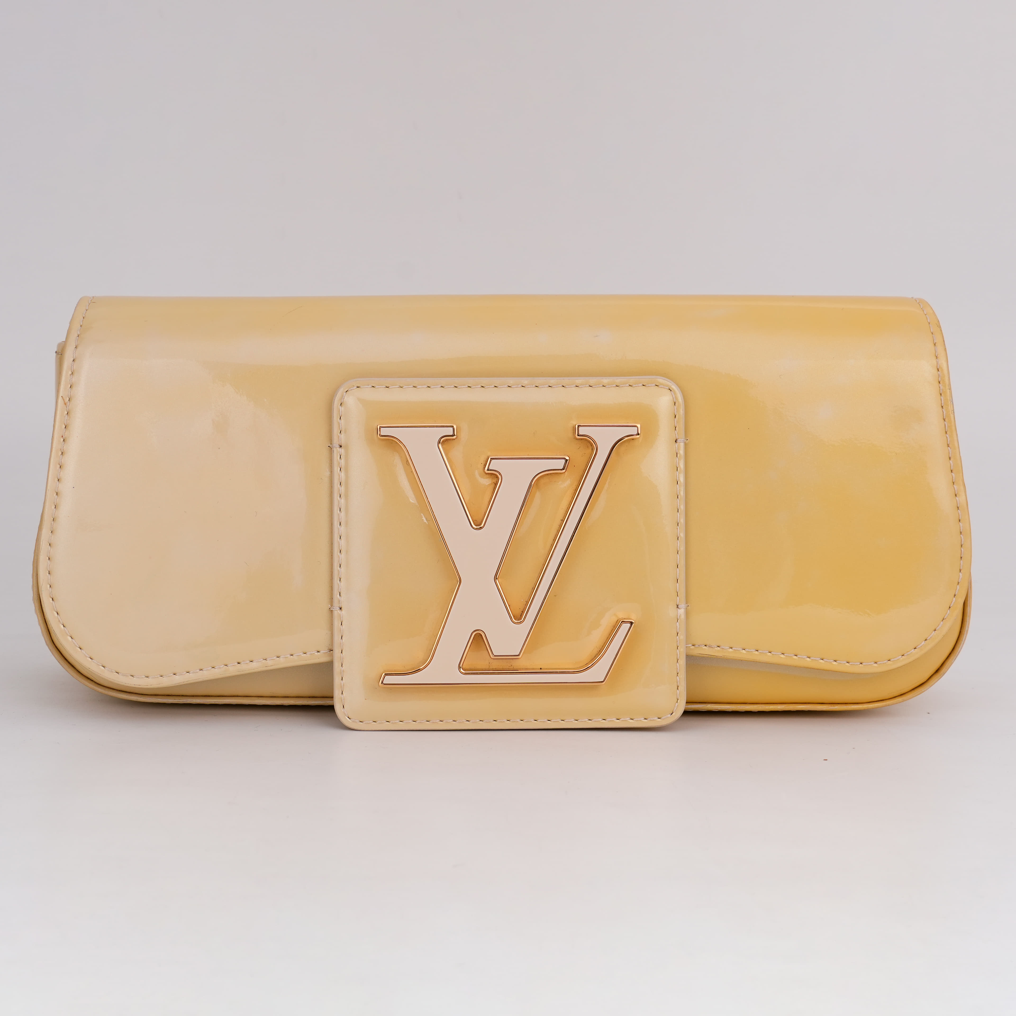 Louis Vuitton Yellow Vernis Sobe Clutch