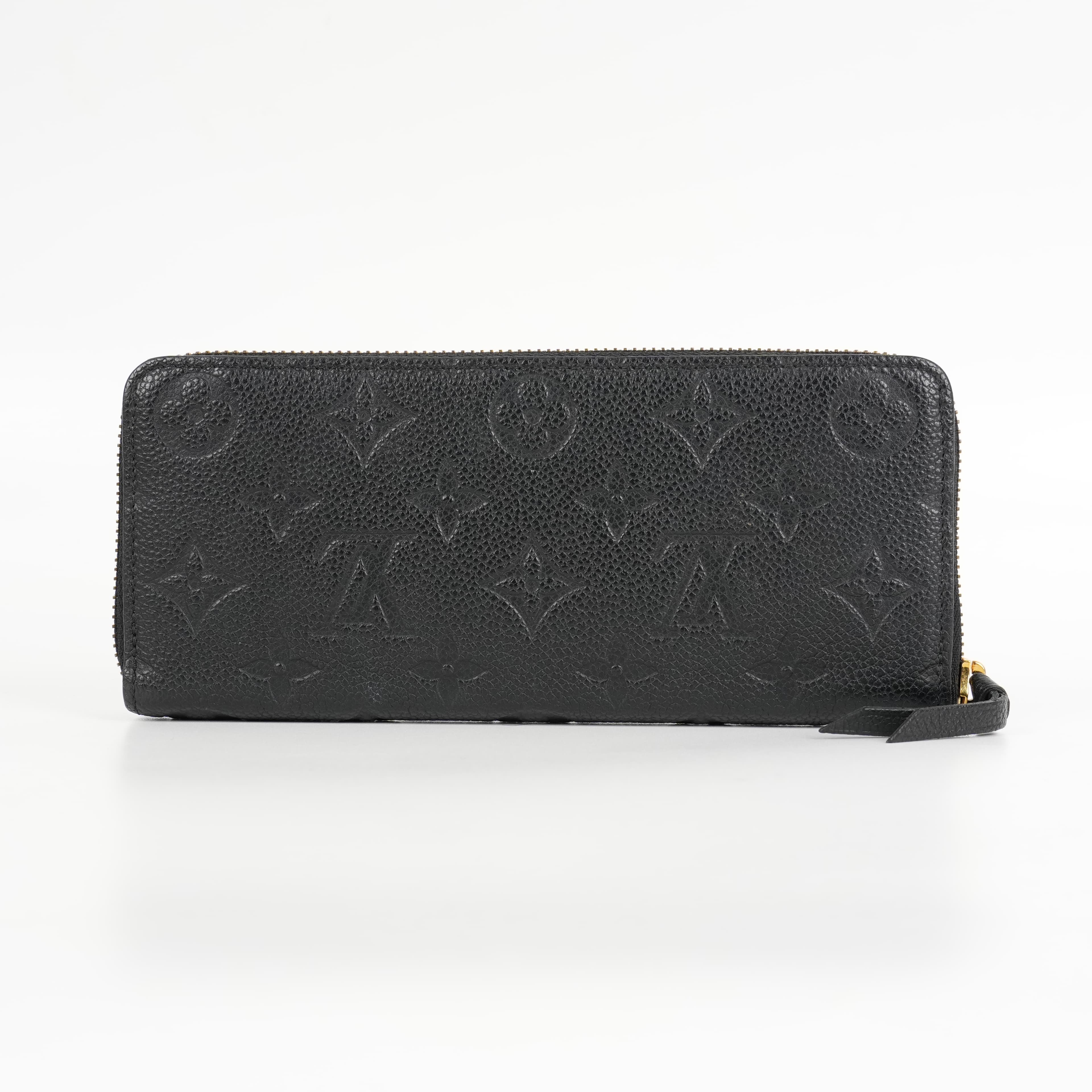 Louis Vuitton Zippy Wallet In Black Monogram Empreinte Leather