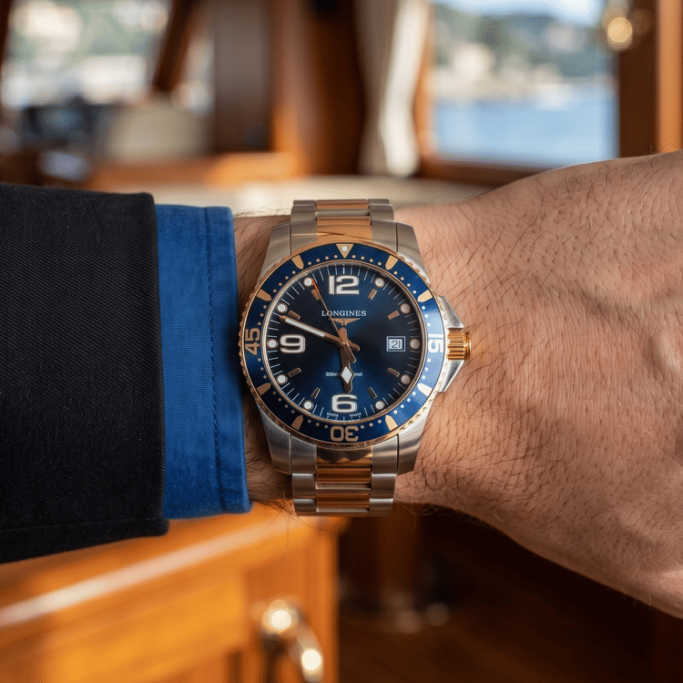Longines Hydro Conquest 41 MM Blue Dial Steel Quartz Watch L3.740.3.98.7-Hover-Image
