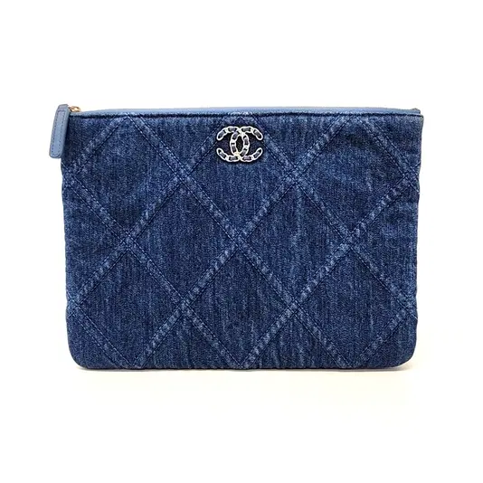 Chanel Denim 19 Clutch New Medium