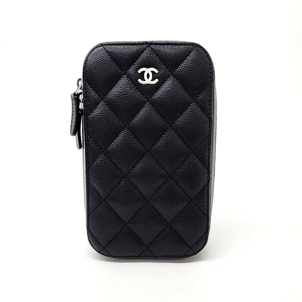 Chanel Caviar Chain Phone Holder Crossbody Bag