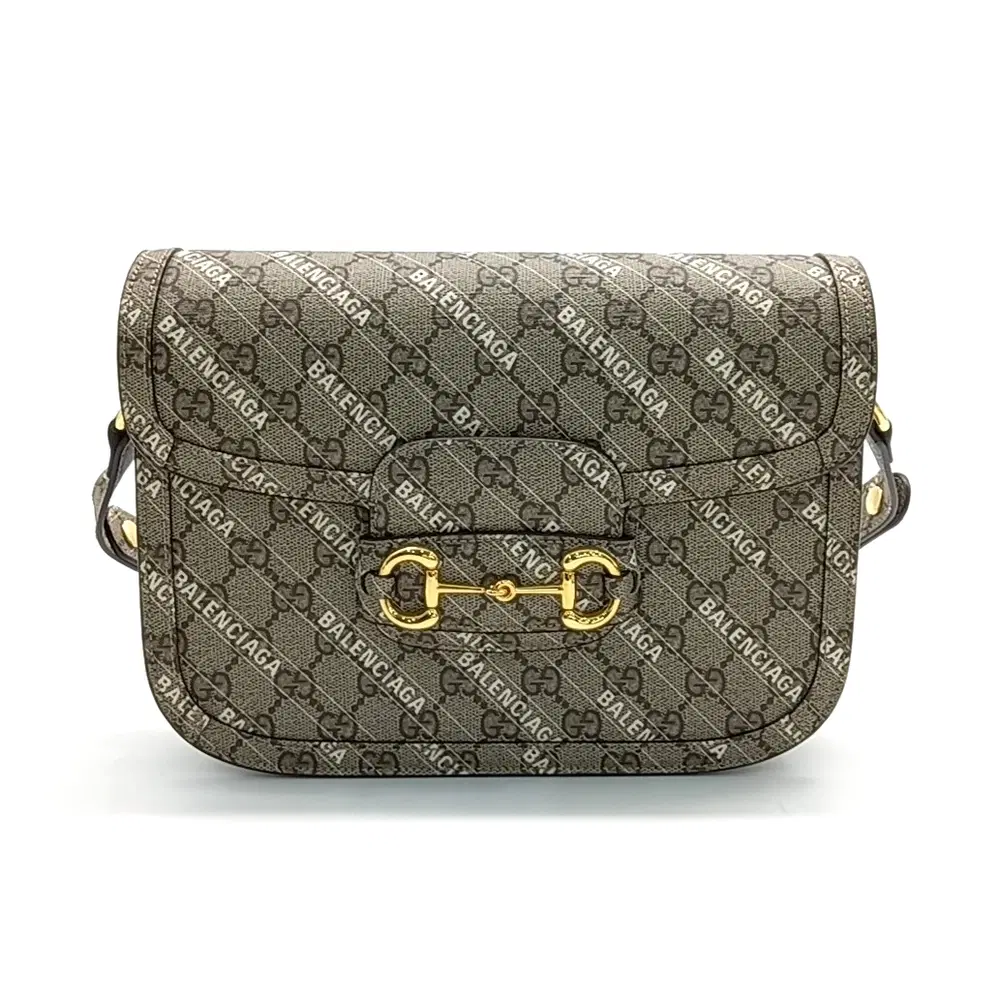 Gucci X Balenciaga Hacker Project 1955 Horsebit Shoulder Bag (602204)