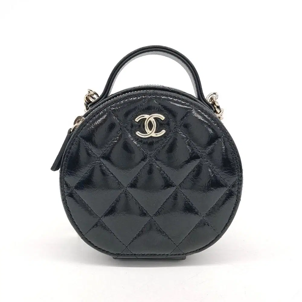 Chanel top handle round crossbody bag