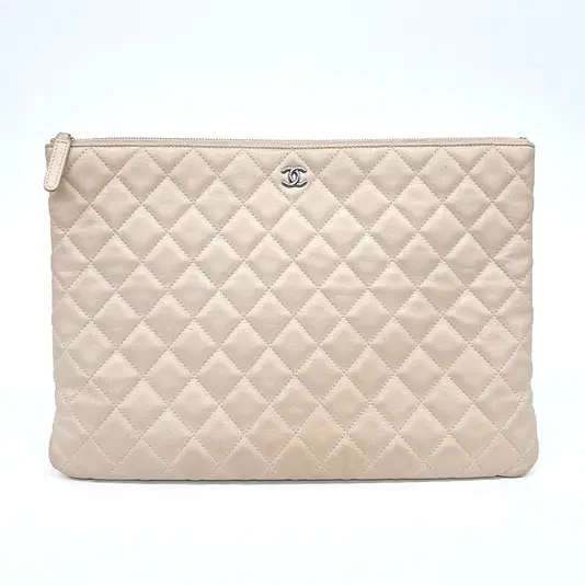 Chanel Lambskin Clutch Large