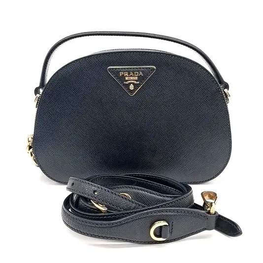 Prada Saffiano Lux Odette Bag (1BH123)-Hover-Image