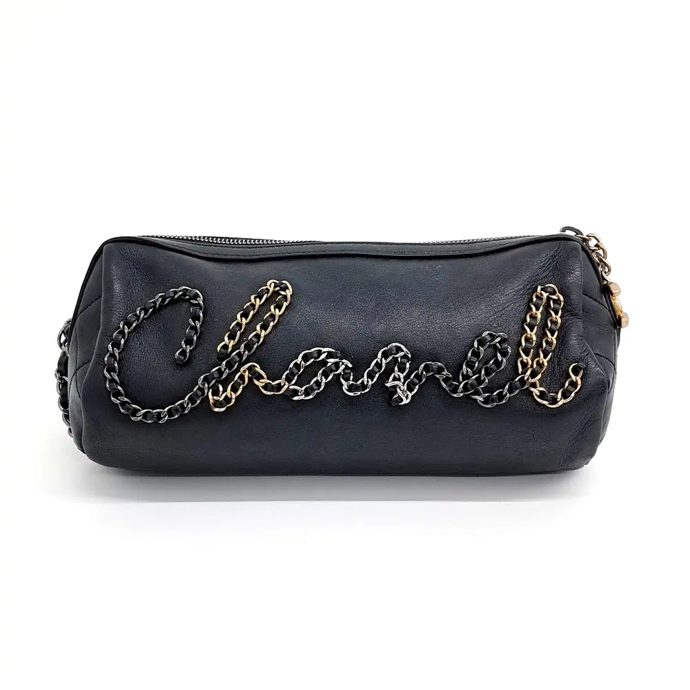 Chanel logo bowling bag