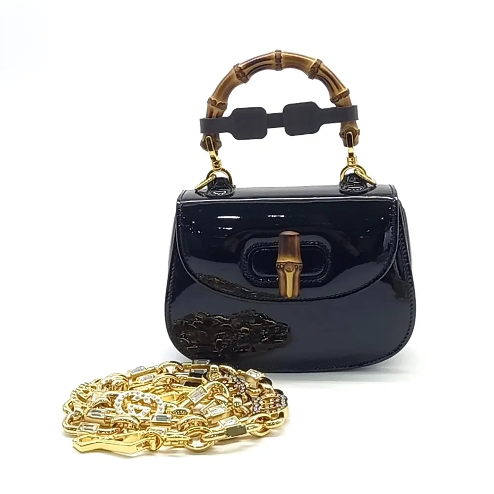 Gucci Patent 1947 Mini Top Handle Bag (724641)