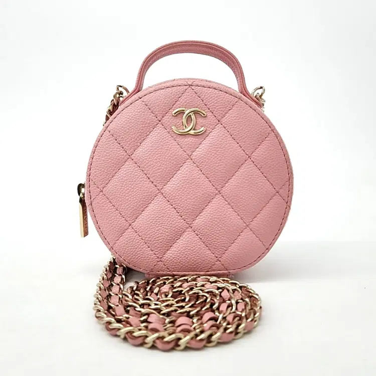 Chanel Caviar Top Handle Round Crossbody Bag-Hover-Image