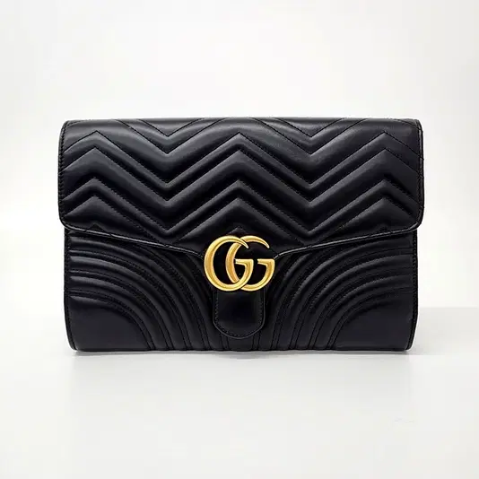 Gucci Marmont Matelassé Clutch (498079)-Hover-Image