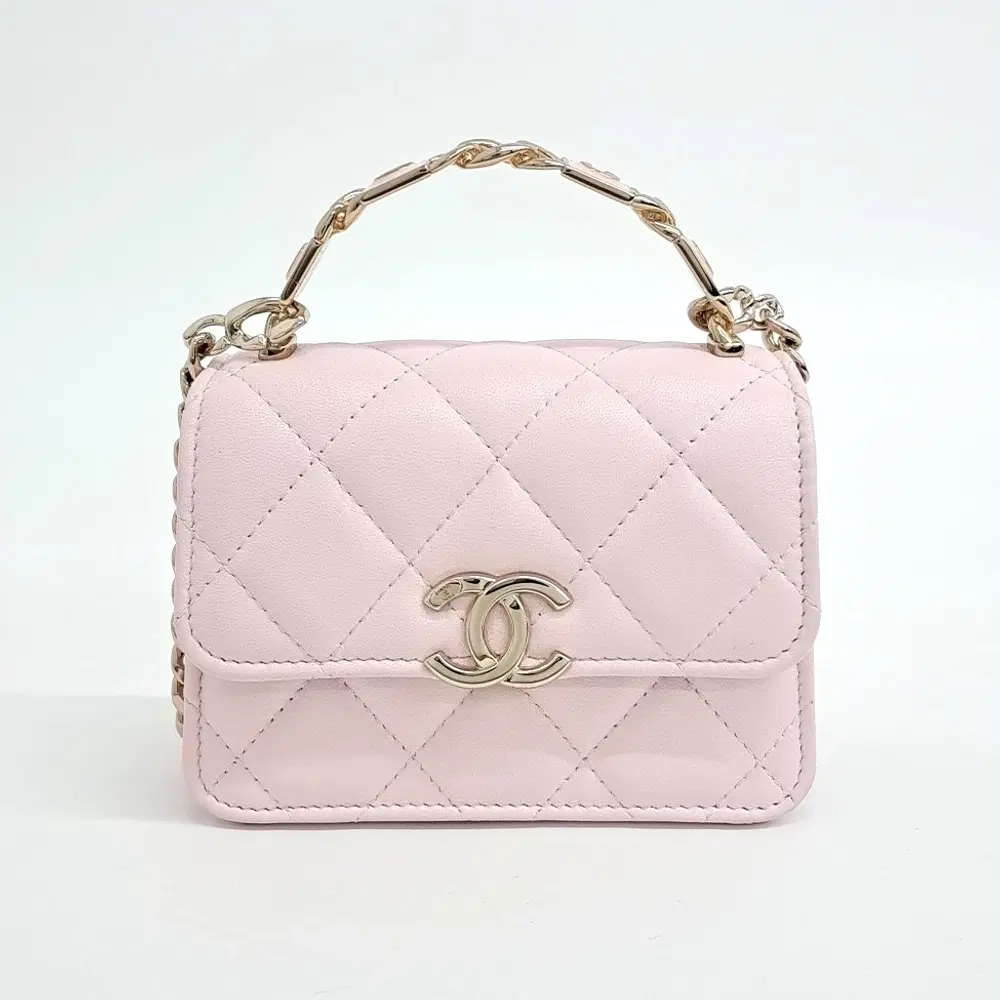 Chanel Lambskin Coco Top Handle Mini Chain Crossbody Bag AP2758
