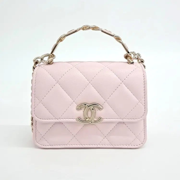 Chanel Lambskin Coco Top Handle Mini Chain Crossbody Bag AP2758-Hover-Image
