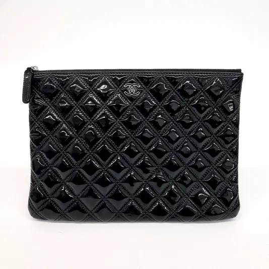Chanel Patent Clutch New Medium