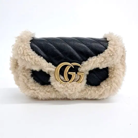 Gucci Shearling Matelassé Super Mini Crossbody (476433)