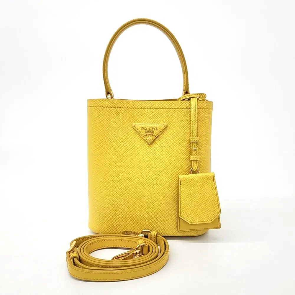 Prada Saffiano Panier Tote and Shoulder Bag (1BA217)