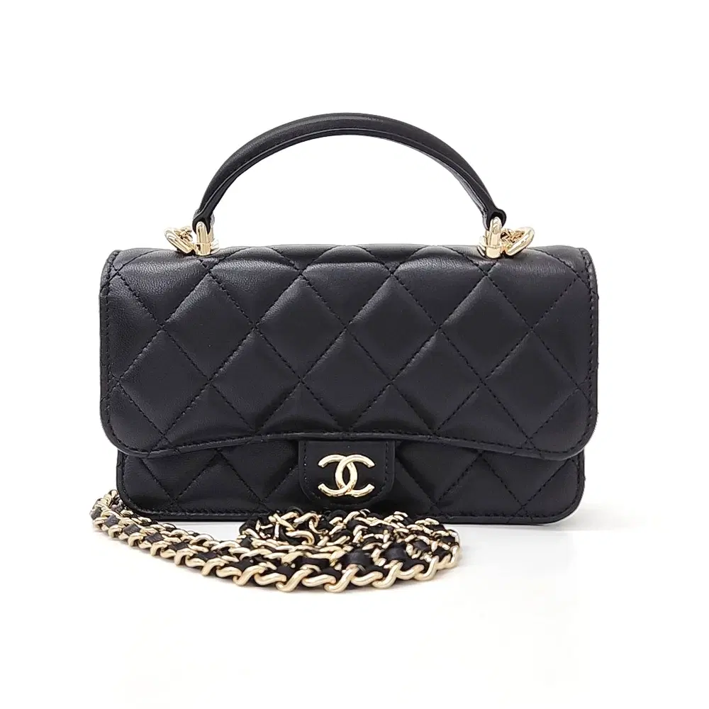 Chanel Top Handle Phone Holder Mini Crossbody Bag AP3226