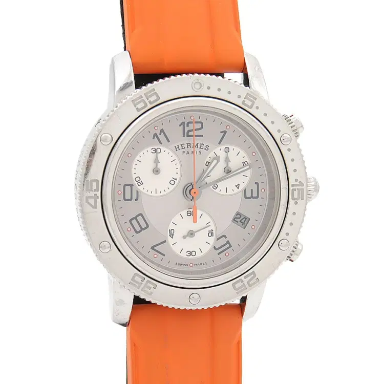 Hermès Clipper Chrono Steel Watch (Cp2.410)-Hover-Image