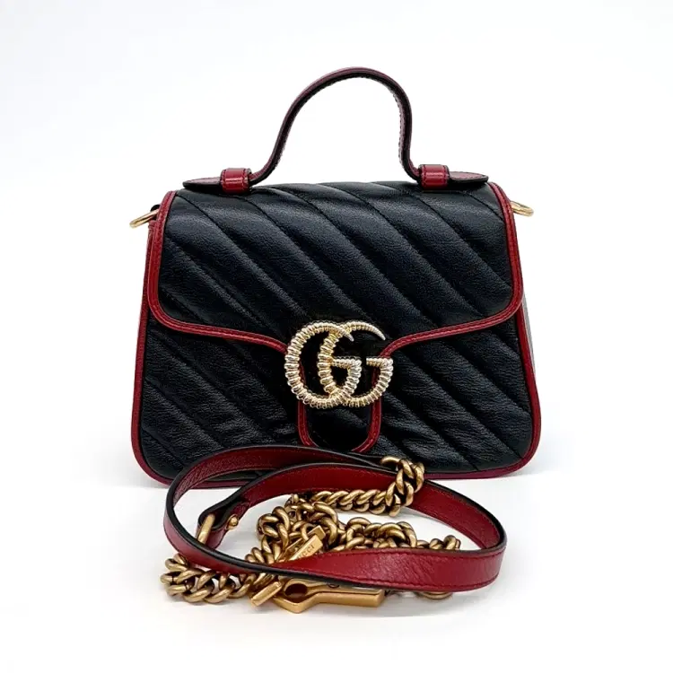 Gucci GG Marmont Mini Top Handle Bag (583571)-Hover-Image